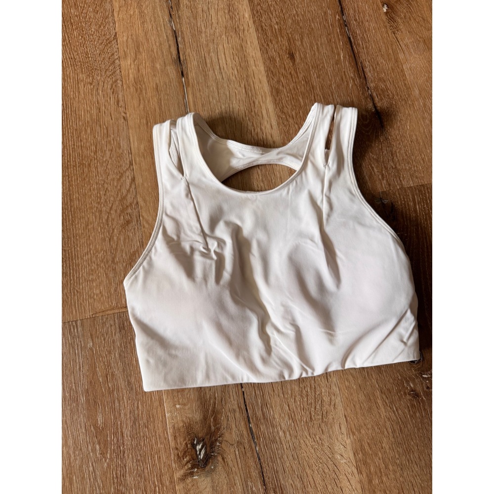Lululemon‎ White Strong Front Sports Bra Size 4 B/C